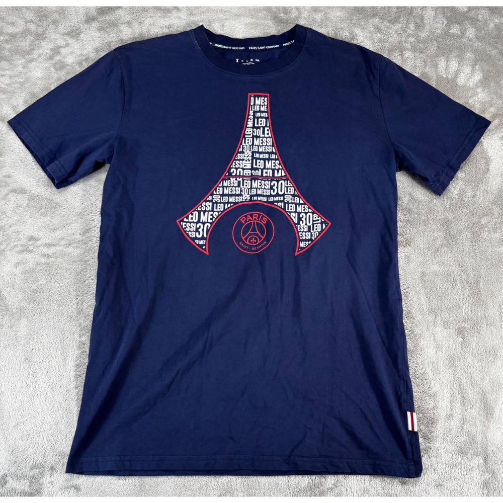 Paris Saint-Germain‎ Messi T-Shirt Mens Small Navy Blue Excellent PSG 30 Graphic